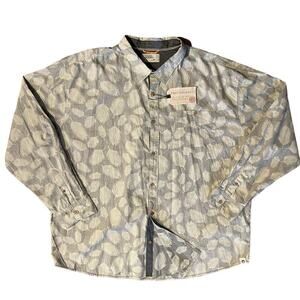 NWT Free Planet Gray Feather Long Sleeve Button Down Size 4X